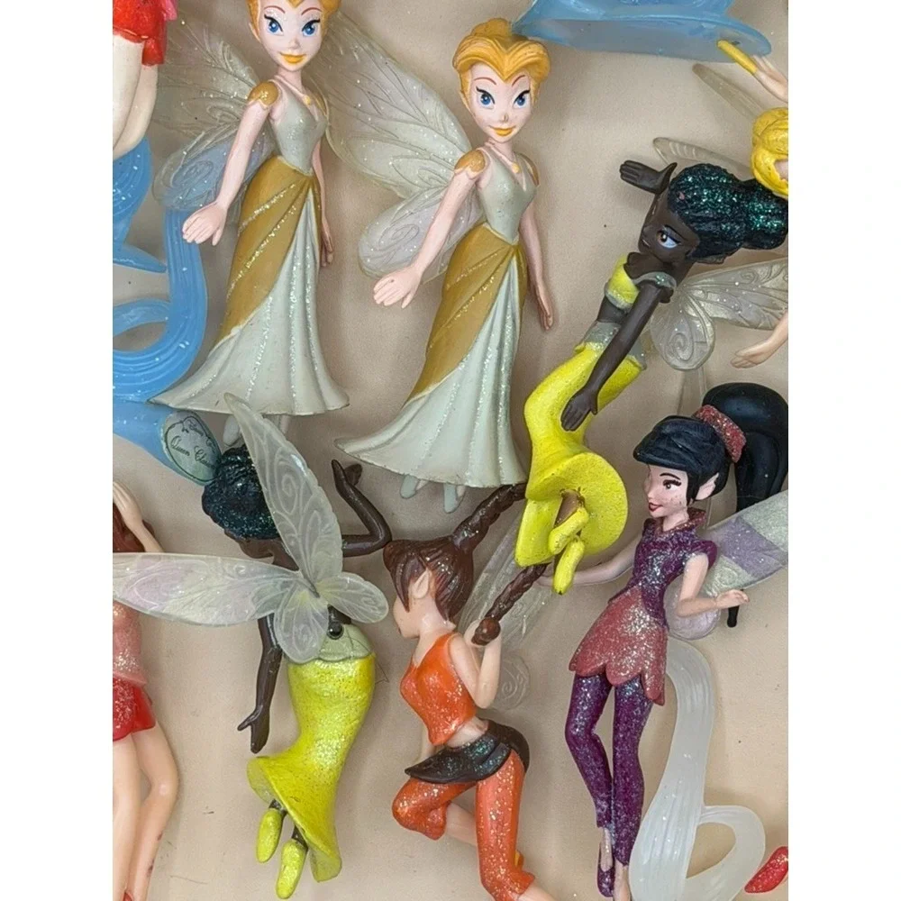 Disney Fairies Pixie Hollow Figure Lot of 27 Tinker Bell Queen Clarion Fawn